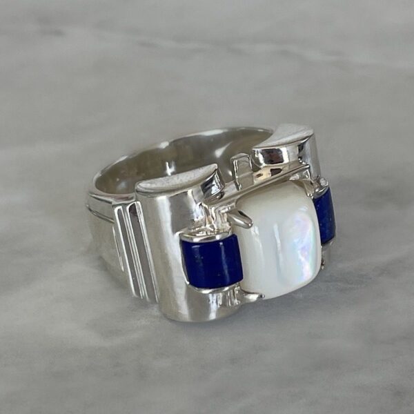 art-deco-ring-mother-of-pearl-lapis-lazuli